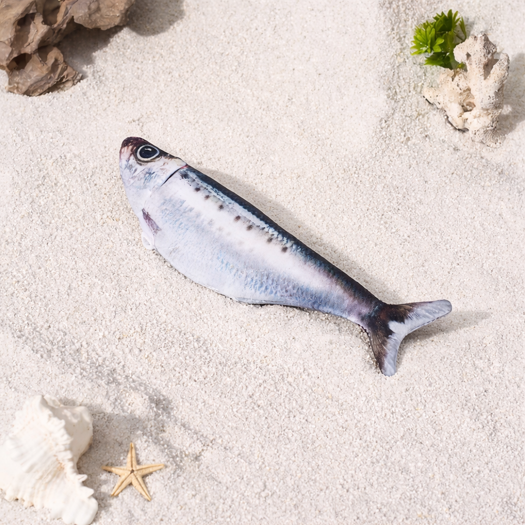 Petgravity Realistic Flopping Fish Cat Toy 3-Pack – Interactive, Rechargeable, Catnip